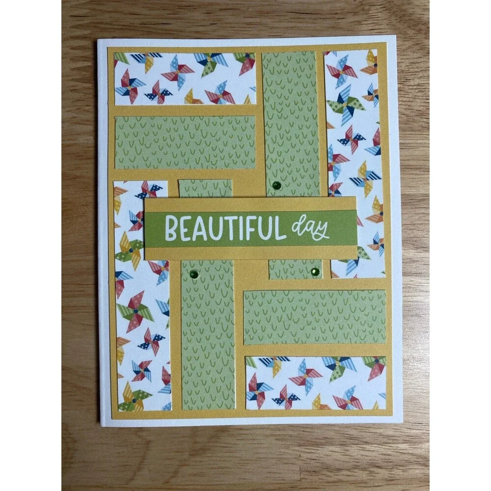Handmade Summer Blank Greeting Card A2 & Envelope